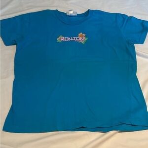 Ron Jon Surf Shop Teal Tee. Child’s XL. Y2K